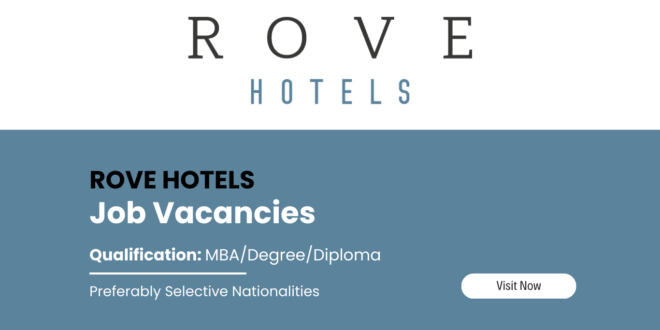 Rove Hotel careers | Rove Hotels Dubai Job vacancies
