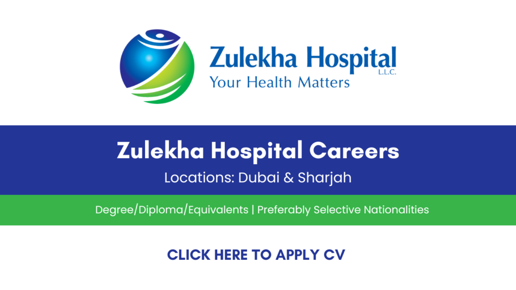 Zulekha Hospital Careers in Dubai and Sharjah | healthcare job vacancies