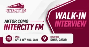 Aktor Como Intercity FM Walk in Interview in Qatar | ACIFM Job Vacancies | Jobs and Careers Doha, Qatar
