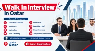 Walk in Interview in Qatar, Doha Latest Job vacancies in Qatar Doha Open day recruitment