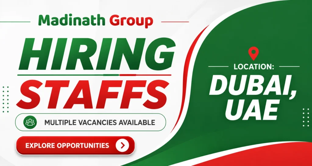 Madinath Group Jobs in Dubai UAE: Retail and Supermarket Recruitment