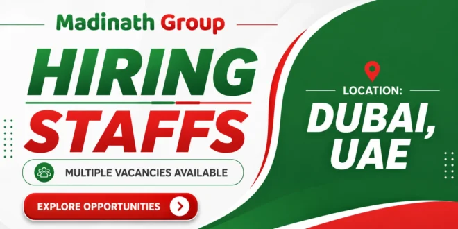 Madinath Group Jobs in Dubai UAE: Retail and Supermarket Recruitment