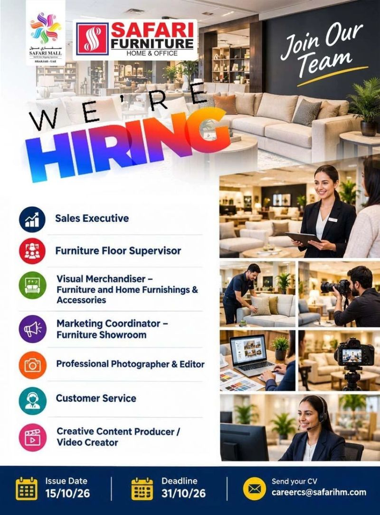 Safari Hypermarket Careers UAE – Latest Safari Hypermarket Job Vacancies in Dubai, Sharjah, Abu Dhabi | Accountant Jobs in Sharjah